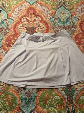 Women's white Skort with Pleated A-Line Style